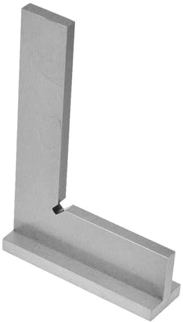 Precision Machinist Square, 90 Degree Right Angle Ruler, 200x130mm L-Type Testing Woodworking Measuring Tool, Ground Hardened Steel ngineers Square Try Square with Seat for Precision Layout Work