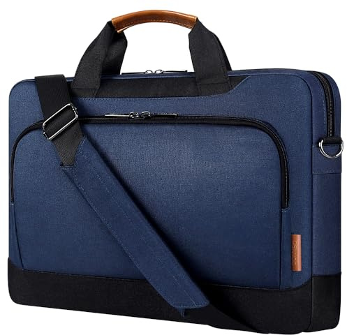 DOMISO Laptophülle Laptoptasche und Notebooktasche 14 Zoll, Wasserdichte Business Schultertasche mit Großer Kapazität, Kompatibel mit Dell/Lenovo/HP/Acer/ASUS/MacBook 14-Zoll-Laptops, Blau