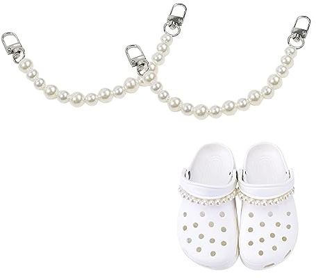 VICZON Chaînes de chaussures décoratives 2 pièces chaîne de chaussures, Bijoux de Chaussures chaîne pendentif de perles style sandales décorations de Décorations, pour mujeres sandales