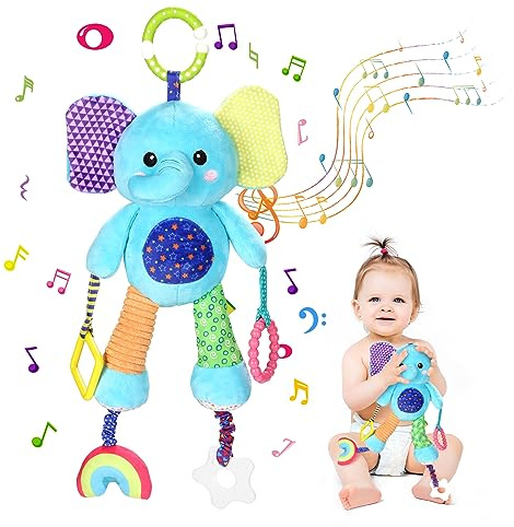 Venditer Juguetes Colgantes para Bebé, Juguetes Bebes 0 3 6 12 Meses, Cochecito de Bebé Juguete, Juguetes Carro Bebé, Suave Colgar Juguetes de Peluche, Actividades Juguetes Niños y Niñas Regalos