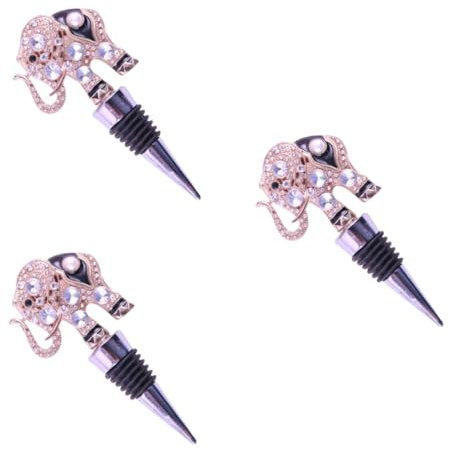 HOMSFOU 3pcs Unique Wine Bottle Plug Creative Sealing Plug for Wine Bottle Stoppers Red Accessories