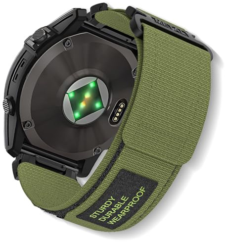 SumRioo QuickFit 22mm Armband für Garmin Fenix 8/8 Solar 47mm/7 Pro/7/6 Pro/6/5/5 Plus/E, Nylon Sport Uhrenarmband für Garmin Tactic 8 47mm, Descent G2, Epix 2, Forerunner 965/955/945/935, Grün