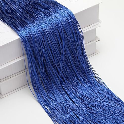 2 Stücke Fadengardine Fadenvorhang -100 x 200 cm Türvorhang Fäden als Raumteiler Fliegenschutz oder Dekoration kürzbar waschbar Dekovorhang Fadengardine für Party Hochzeit Raumdekoration-Dunkelblau