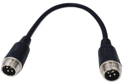 Cherrynight XLJP Adaptateur GX12 M12 4 Broches, câble d'extension d'aviation mâle à mâle ou Femelle à Femelle for caméra de vidéosurveillance DVR de sécurité 20CM 1 pièce (Color : Male to Male)