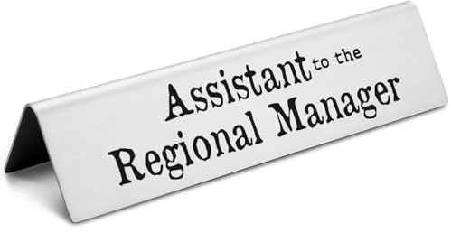Assistant to the Regional Manager Novelty Nameplate, Funny Desk Signs for Office, Funny Sarcastic Desk Decor Nameplates Gift for Assistant Manager Women Coworker EDA18