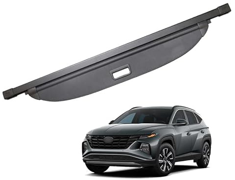 Auto Einziehbarer Laderaumabdeckung Kofferraum für H.y.u.n.d.a.i Tucson L NX4 LWB 2021-2024, Schwarz Schutz Der Privatsphäre Abdeckung Hutablage Cargo Cover, Ausziehbar Kofferraumabdeckung Rollo
