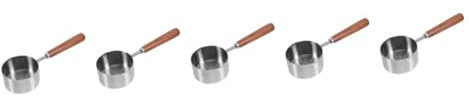 INOOMP 5piezas Cucharón Medidor De Comida Para Mascotas Cucharón De Acero Inoxidable Para Piensos De Perro y Gato Diseño Ergonómico y Duradero Para Alimentos Secos y Húmedos Uso