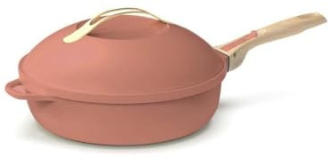 COOKUT - La Fabulosa - Sartén 8 en 1-24 cm - PIVOINE - Antiadherente, Ecológica, Sin PFOA - Inducción y Horno