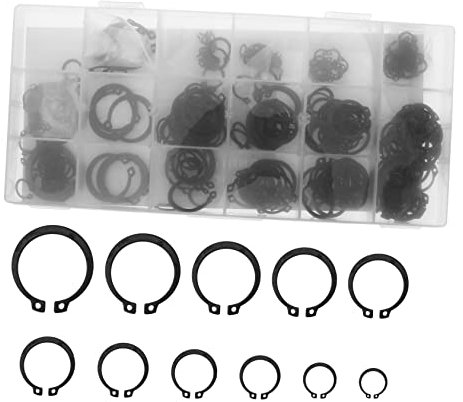 ULTECHNOVO Abrazaderas De Retención c De Acero Al Clip De Retención Externo Anillo De Oxidado y Ennegrecido