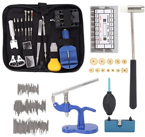 CYYHGD Kit Completo di Riparazione Orologio da 514 Pezzi, Kit di Strumenti per la Sostituzione della Batteria dell'orologio con Custodia per Il Trasporto, Set di Strumenti per Perno di