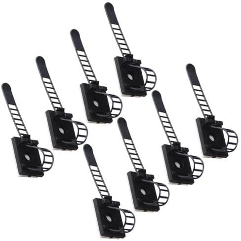 HOMSFOU 200piezas Organizador De Cables Ajustable De Adhesivo Doble Cara Para Gestión De Cables y Alambres Casa y Negros