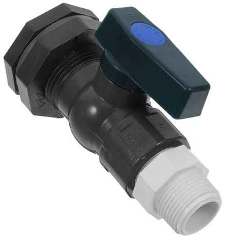 BESPORTBLE 1 Set Deviatore a Botte di Pioggia Deviatore da Giardino Kit Rubinetto Serbatoio Acqua Rubinetto del Serbatoio dell'Acqua 3/4 Raccordo per Rubinetto del Barile di Pioggia PVC Black