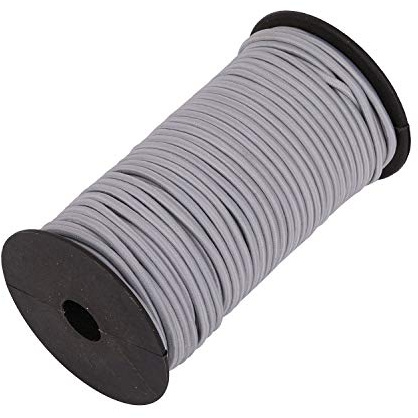 4mm Grey Bungee Shock Cord, 100 Metres – Stretchy & Durable Elastic Rope for Kayaks, Tent Poles, Backpacks, DIY Craft Projects, Sewing, Boating, Biking & Outdoor Use
