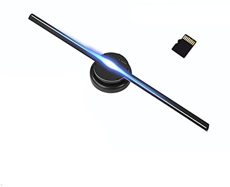 Ologramma 3D, T40 3d Fan ologramma proiettore a parete Wifi remoto Pubblicità Led Display segno olografico della lampada Player supporta le immagini video(Normal Edition)
