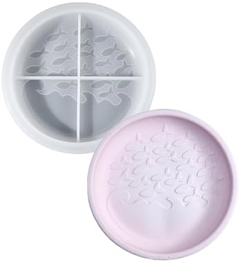 Moules en silicone pour assiettes en résine - Moules à thème - Texture en silicone - Convient pour la fabrication d'assiettes et de bijoux