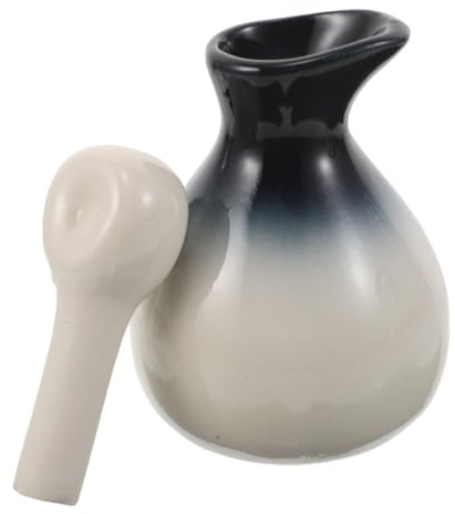 NOLITOY Diffuseur D'huiles Essentielles En Céramique Bleu, Set 5 Pièces, Flacons Doseurs Précis, Pour Aromathérapie Et Usage Professionnel, Adapté Maison Et Voyage