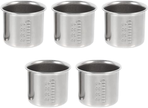 MOKKHNB 5 Pezzi misurino tazza graduata bicchieri volumetrici graduati in metallo tiratori metallo infrangibili acciaio inossidabile 304