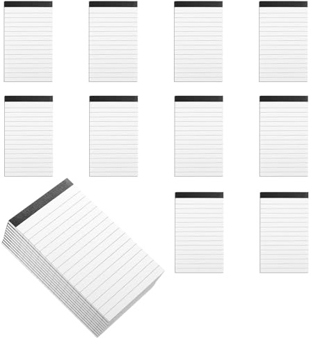 10 stycken anteckningsblock A7, små anteckningsblock liten inköpslista, skrivblock A7 anteckningsblock, linjerat veckoplanerare block avrivningsblock anteckningskort för skola kontor memo att göra
