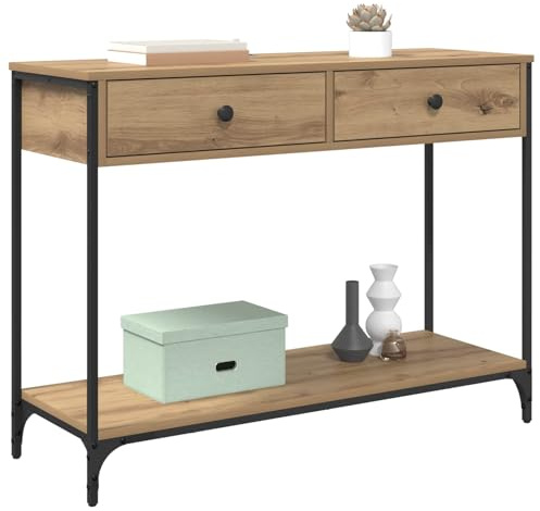 vidaXL Table Console Chêne Artisanal 100 x 34,5 x 75 cm