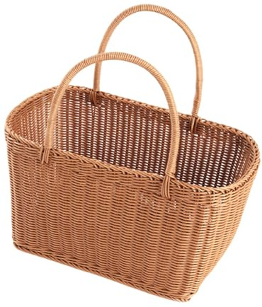 Dualoai Cestino Portaoggetti Fatto a Mano, Organizer per Fiori, Decorazione Leggera, Versatile, per Riporre Le Verdure, Cestino da Picnic per Feste All'ap