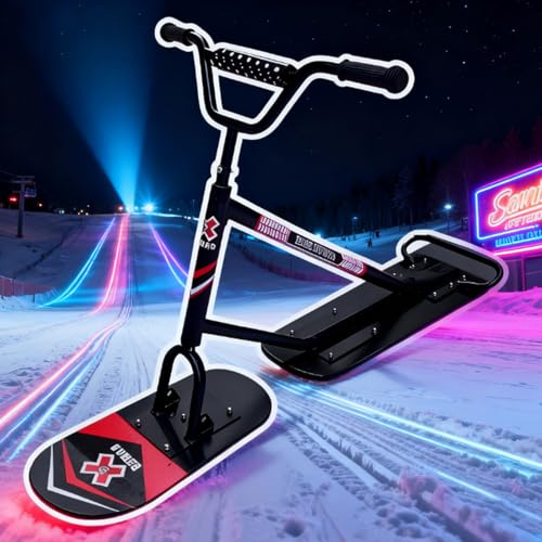 smafoseedding Pro Snow Scooter/Sled – Neues Erwachsenen-Snowboard/Bike 2026 Mit 360° Drehbaren Skiern Und Doppelski, All-Terrain-Snowboard-Schlitten Für Erwachsene, Schneemobil TypeA