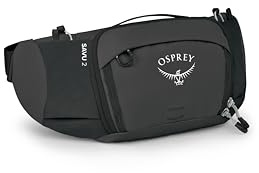 Osprey Savu 2L Biking Hüfttasche für Herren, Rabenschwarz, Einheitsgröße, 2 Liter