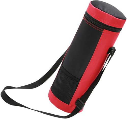 Angoily Red Wine Insulated Tote Bag with Handle Outdoor Wine Bottle Carrier for Picnic and Party Sturdy Thermal Cooler Bag Fits 2L Bottles Red