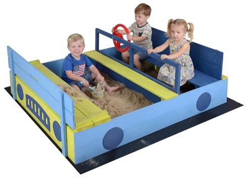 HOMASIS Arenero Infantil de Madera de Abeto