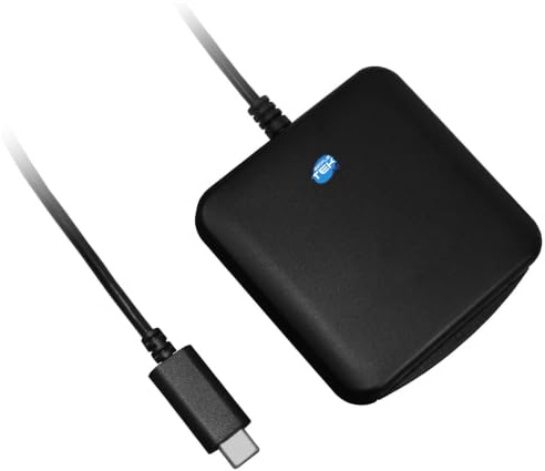 SIMPLETEK – Lector de tarjetas inteligentes USB C tipo C universal Plug And Play negro