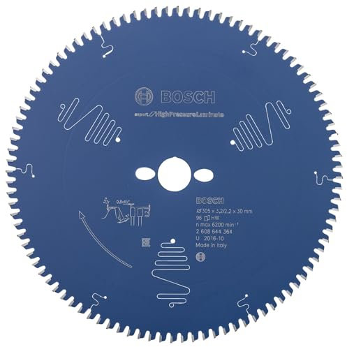 Bosch Accessories Professional 1x Kreissägeblatt Expert for High-Pressure Laminate (für Hochdrucklaminat, Sägeblatt Ø 305 x 30 x 3,2 mm, Zubehör Kapp- und Gehrungssägen)