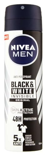 Nivea - Desodorante en aerosol para hombre, 3 unidades, color blanco y negro, 150 ml
