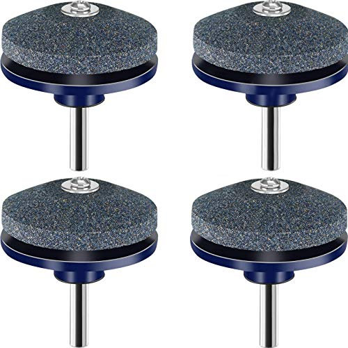 Honoson 4 Stück Schärfer für Stumpfe Klingen von Rasenmähern Messerschärfer Rasenmäher Messerschärfer Rasenmäher für die Meisten Bohrmaschinen Handbohrer Gartengeräte