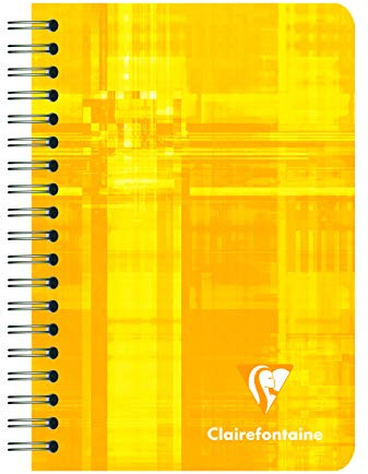 Clairefontaine 8502C 5 Spiralnotizbücher 9x14cm 90 Blatt kariert sortiert