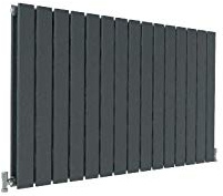 BYB Horizontal Anthracite Radiator Double Flat Panel Designer Radiator Central Heating 600x1020mm Interior Design