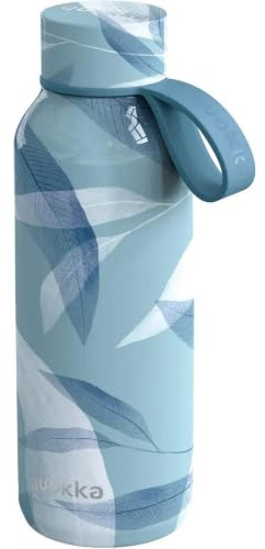 QUOKKA BOTELLA TERMO ACERO INOXIDABLE SOLID CON COLGADOR BLUE WIND 510 ML