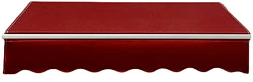 Tenda da Sole A Bracci Estensibili Avvolgibile, 200X150cm Tettuccio Parasole Impermeabile con Manovella Anti-UV Angolazione Regolabile per Balcone E Terrazzo, Vino Rosso