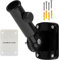 NQ Flag Pole Holder Adjustable, Flag Pole Bracket for Outside House Heavy Duty Aluminum, Multi-Position Flag Pole Mounting Bracket Rust Free with Hardwares, 1 Inner Diameter (Black)