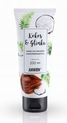 Anwen kokos- och lerhårmask för porsnålt hår, 200 ml – långfritt!