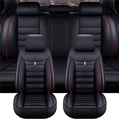 XENITE Autositzbezüge für VW Golf VII 7 GTE/GTD 2011-2020, Car Seat Cover Auto Schonbezüge Wasserdicht Sitzschoner Zubehör, Schwarz-Rot