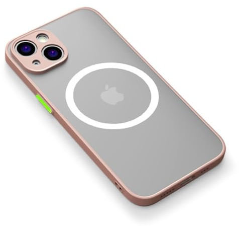 PEIXEN Custodia opaca antiurto per iPhone 13 14 Pro Cover per iPhone 14 Plus 13 12 11 Pro Max Xs Custodia in silicone Trasparente Cover rigida per PC, Rosa, per iPhone 13 Mini