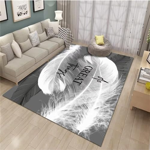 RUGMRZ Teppich Läufer Küche Moderne geometrische Einfachheit Short Pile Anti-Rutsch und waschbar Teppich Bettumrandung Rugs for Bedroom Flokati Teppich 80X140CM