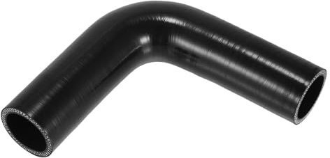 X AUTOHAUX 38mm 1.50 ID 150mm 5.91 90° Elbow Coupler Silicone Hose Black | Universal Silicone Hose Reducer, Intercooler Intake Piping, for Car