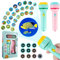 2PCS Taschenlampen Projektor für Kinder,Projektionslicht Spielzeug,Diaprojektor Taschenlampe mit 80 Tiermustern,Dinosauriern,Transportfahrzeugen,Früchten und Ziffern,für 2-8 Jahre alte Jungen Mädchen