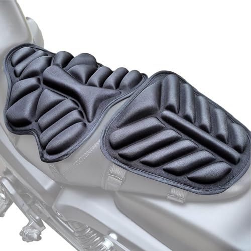 2 cojines de asiento para motocicleta, alivio de presión, inflable, cojín de aire, cojín de aire, cojín de aire para asiento de motocicleta