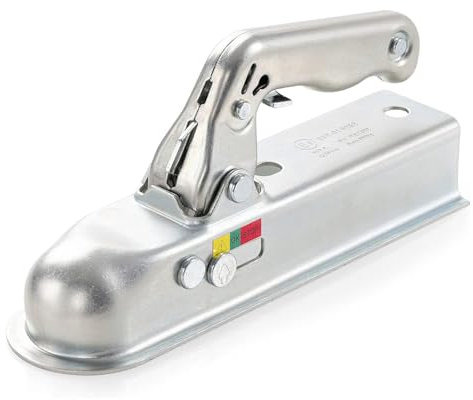 PRmnov Heavy Duty Cast Steel Trailer Hitch - 50mm Tow Ball & Square Drawbar, 800kg Max Load