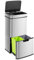 4 Compartment Stainless Steel Touchless Infrared Motion Waste Bin with Soft Closure Lid - 72L Automatic Sensor Kitchen Bin for Home & Office
