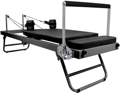 Faltbare Pilates-Ausrüstung, Faltbarer Pilates-Reformer, Pilates Reformer Core-Bett, Zusammenklappbares Core-Trainingsgerät für den Arbeitsplatz mit Einer Tragfähigkeit von bis zu 300 Pfund