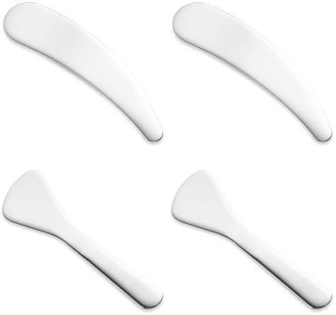 4 Pcs Mini Cosmetic Spatula, Makeup & Face Mask Applicator, Skincare Mixing Tool, Beauty Spatulas for Sampling & Blending