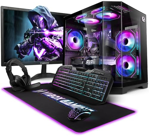 Vibox II-501 Gaming PC Bundle • Intel Core i5 10400F 6-Core • Nvidia RTX 3050 6GB • 16GB RAM • 500GB SSD • Windows 11 • 23 Monitor • WiFi