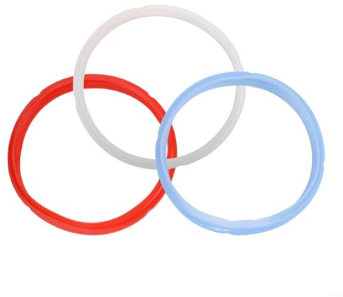 MoSundi Replacement Silicone Seals for InstaPot Pressure Cookers 3 Pack Gasket Rings (3QT)